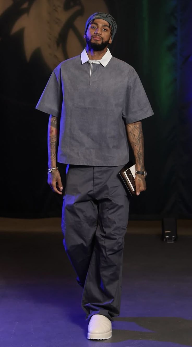 Runway look — half-zip and cargo set